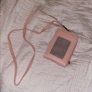 pink lanyard with wallet!